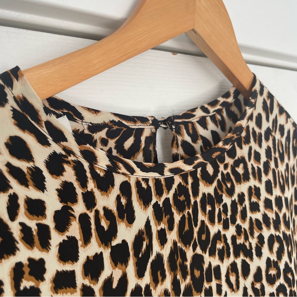 Equipment Animal Print Silk Smock Dress M - Picture 3 of 9